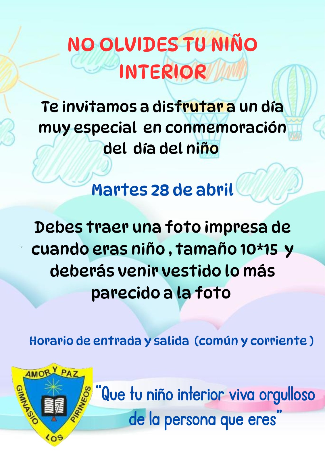 INFO CELEBRACIÒN DIA DEL NIÑO